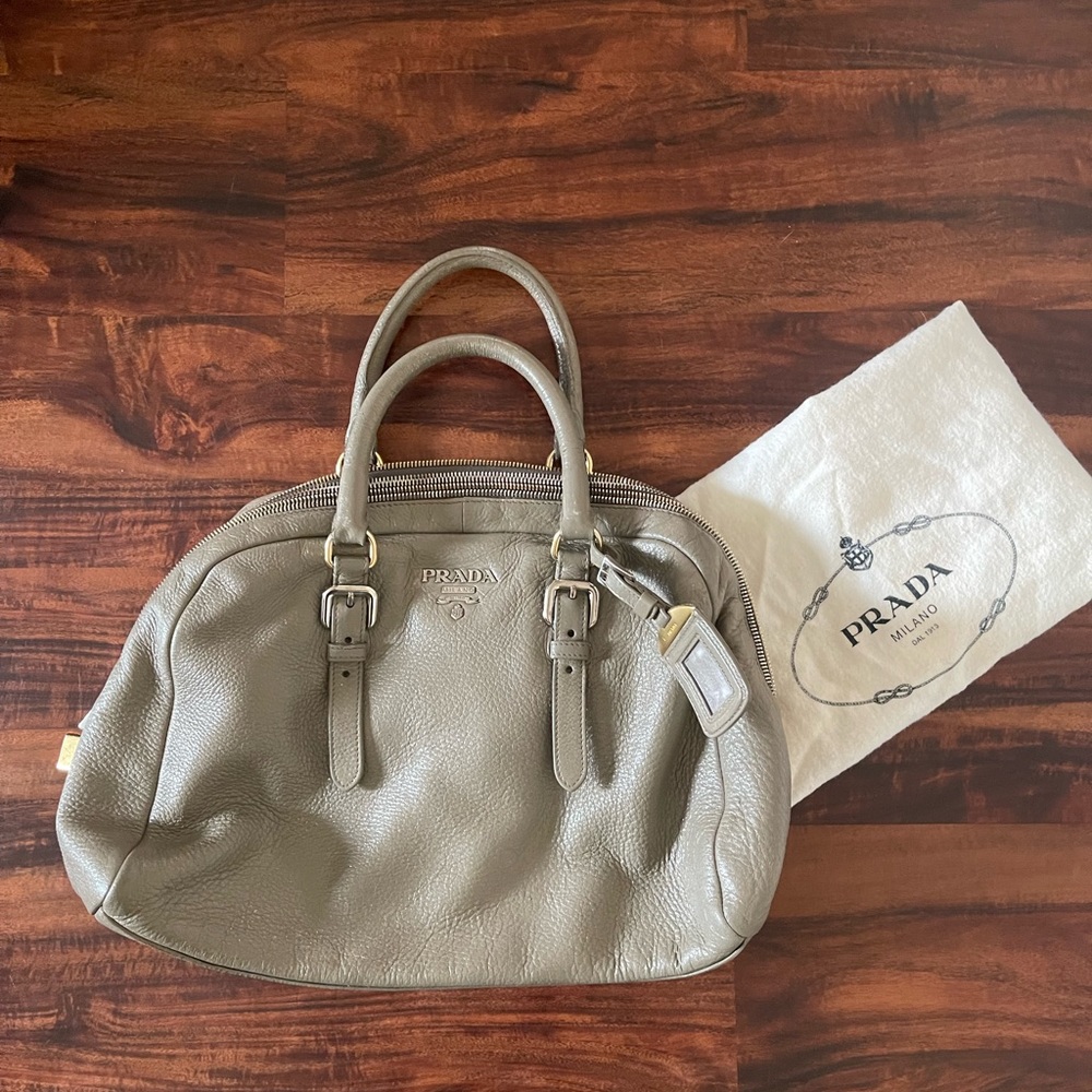 Authentic Gray Prada Purse